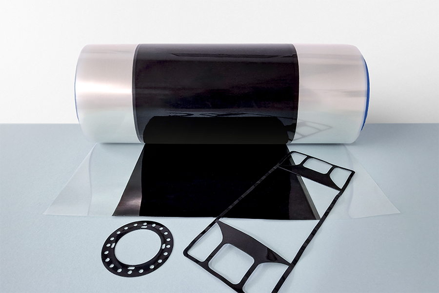 Carrier film coated with elastomer for flat hydrogen seals (Image source: Laufenberg GmbH). 